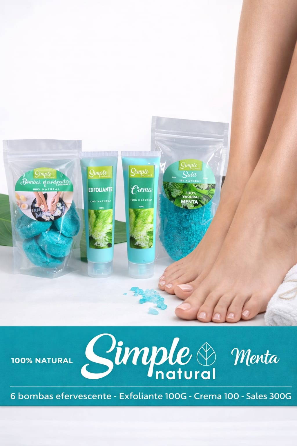 KIT PEDICURE MENTA SAMPLE NATURAL PEQUEÑO