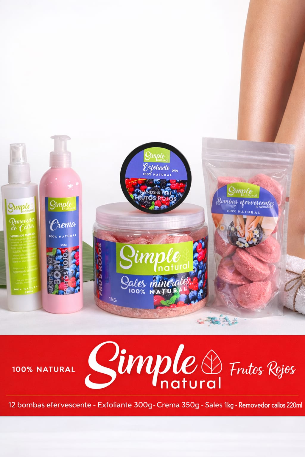 KIT PEDICURE FRUTOS ROJOS SAMPLE NATURAL GRANDE