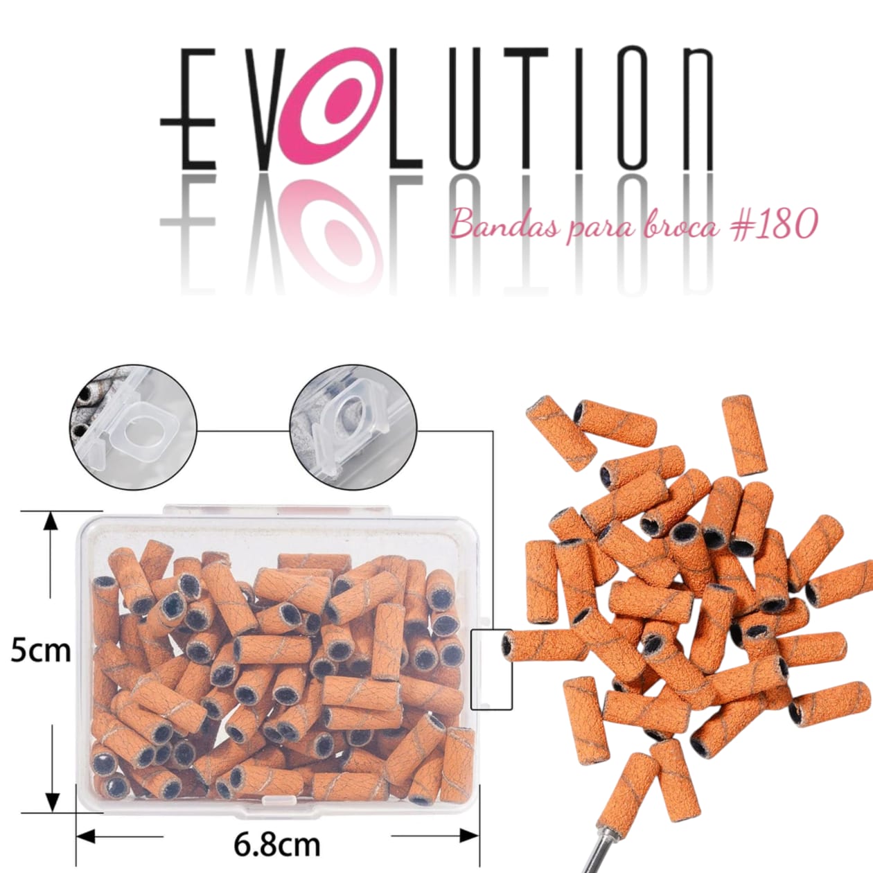 BANDAS PARA BROCAS 180 NARANJA