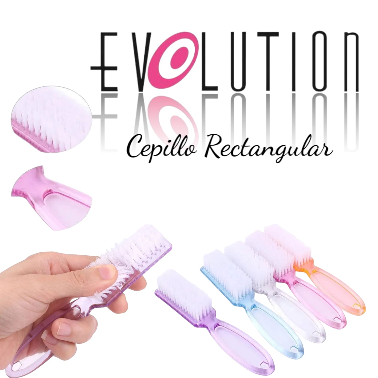 CEPILLO RECTANGULAR MANGO PLASTICO