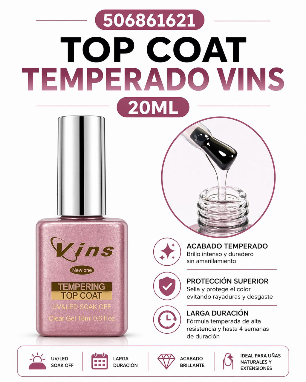 TOP COAT TEMPERADO VINS 18ML
