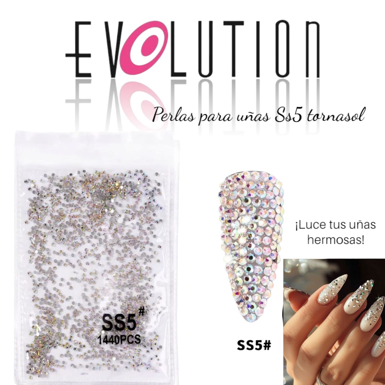 PERLAS PARA UÑAS SS5 TORNASOL